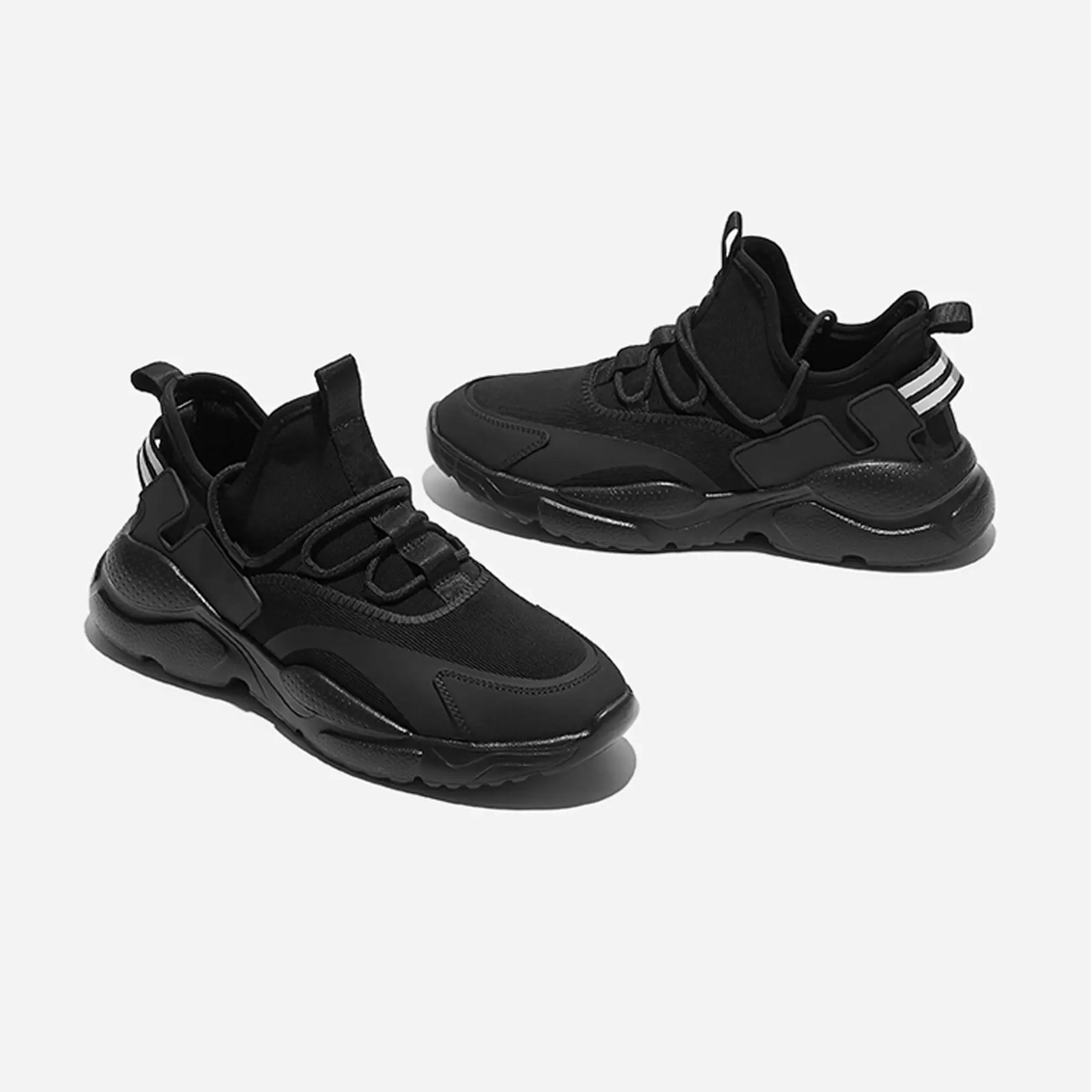 Black Customized Logo MD OEM  ODM Service Top Grade Fashion China Style Breathable Walking Shoe Casual Men